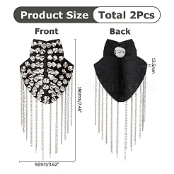 Non-woven Fabrics & Plastic & Iron Tassel Rivet Epaulettes&nbsp;AJEW-WH0481-521P