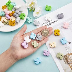 24Pcs 12 Colors Cactus Silicone Beads&nbsp;JX324A-01