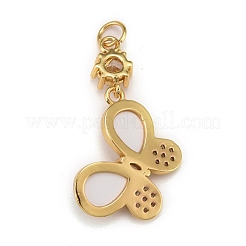 Brass Micro Pave Clear Cubic Zirconia Pendants&nbsp;ZIRC-C030-02G