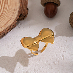 Adjustable 304 Stainless Steel Cuff Open Rings for Women&nbsp;DE6458