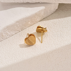 201 Stainless Steel 3D Heart Stud Earrings for Women&nbsp;GB5013