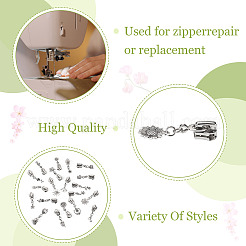 20Pcs Alloy Replacement Zipper Sliders&nbsp;HJEW-TAC0122