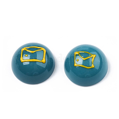 Opaque Resin Enamel Cabochons&nbsp;CRES-N031-019