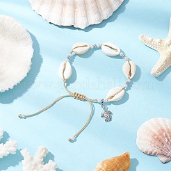 7Pcs 7 Colors Alloy Turtle Charm Bracelets&nbsp;BJEW-JB11758
