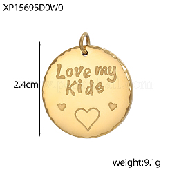 Mother's Day 304 Stainless Steel Pendants&nbsp;STAS-OY010-96G