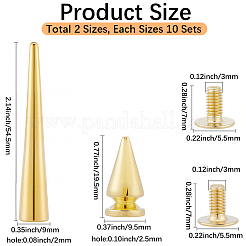 20Pcs 2 Styles Alloy Rivets&nbsp;FIND-GF0008-69B
