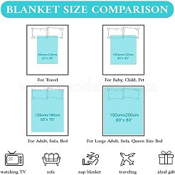 Semi-Custom Double Sided Rectangle with Word Flannel Fabric Blanket&nbsp;DIY-WH0267-016