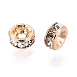 Brass Rhinestone Spacer Beads&nbsp;X-KK-N273-01A-G