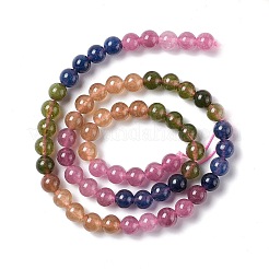 Natural White Jade Imitation Tourmaline Beads Strands&nbsp;G-I334-01A