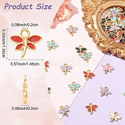 50Pcs Alloy Enamel Charms&nbsp;ENAM-YW0006-26