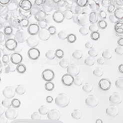 4 Styles Transparent Resin Cabochons&nbsp;RESI-BBC0001-01