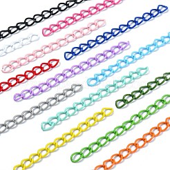 100Pcs Spray Painted Iron Curb Chain Extender&nbsp;CH-YW0002-02