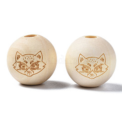 Unfinished Natural Wood European Beads&nbsp;WOOD-S045-147