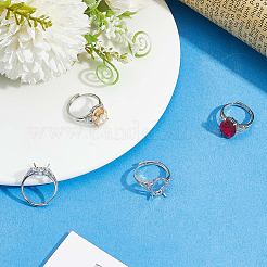 4Pcs Brass Adjustable Ring Components&nbsp;KK-SC0007-06