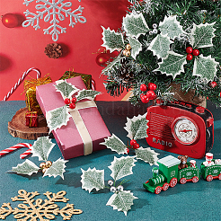 30Pcs 3 Colors Resin & Foam Artificial Holly Leaves&nbsp;DIY-GA0008-02