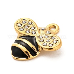 304 Stainless Steel Crystal Rhinestone Pendants&nbsp;STAS-P385-08G-A
