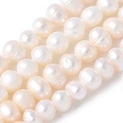 Natural Cultured Freshwater Pearl Beads Strands&nbsp;PEAR-I007-07I-01A