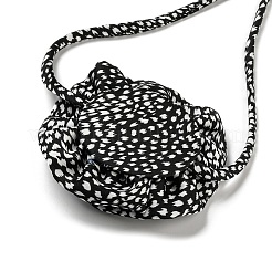 Leopard Print Pattern Fabric Rose Tie Choker Necklaces for Women&nbsp;LS-NJEW-Z022-01I