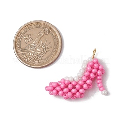 Glass Seed Beaded High Heel Pendants&nbsp;PALLOY-CJ00140