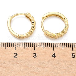 Heart Brass Hoop Earrings&nbsp;EJEW-Z102-07G