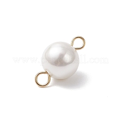 Shell Pearl Round Connector Charms&nbsp;PALLOY-JF04477-01