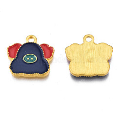 Rack Plating Alloy Enamel Pendants&nbsp;ENAM-S122-55G