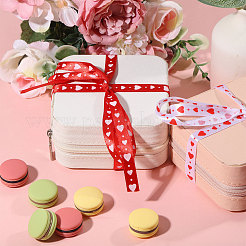 2 Rolls 2 Colors Heart Pattern Polyester Ribbon&nbsp;OCOR-CA0001-34