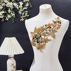 Flower Sequin Embroidery For Clothes Fabric Decoration Badge&nbsp;DIY-WH0899-104