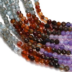Gradient Color Natural Apatite & Carnelian & Dyed White Jade Beads Strands&nbsp;GG-CBA1668-A07-2mm