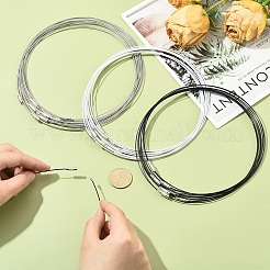 20Pcs Stainless Steel Wire Necklace Cord DIY Jewelry Making&nbsp;TWIR-YW0001-06A