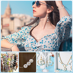 24Pcs 6 Styles Natural Shell Gold Enamel Beads&nbsp;BSHE-PH0001-58
