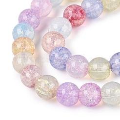 Baking Paint Crackle Glass Beads Strands&nbsp;GLAA-Q106-03A-14