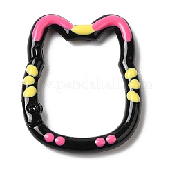 Spray Painted Alloy Spring Gate Ring&nbsp;PALLOY-P292-02