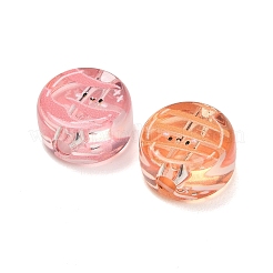 10Pcs Printed Transparent Acrylic Beads&nbsp;AC-CBA36B6-01