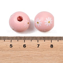 Printed Wood European Beads&nbsp;WOOD-G029-07A