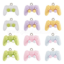 24Pcs 6 Colors Opaque Resin Pendants&nbsp;RESI-TA0003-34