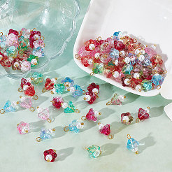 120Pcs 6 Colors Electroplate Glass Charms&nbsp;GLAA-SC0001-70