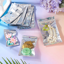 100Pcs 5 Styles Glitter Holographic Star Plastic Packaging Yin-yang Resealable Bags&nbsp;OPP-TA0001-21