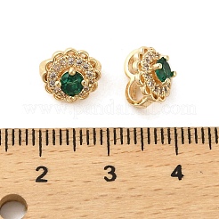 Brass Micro Pave Cubic Zirconia Pendants&nbsp;KK-P260-18G