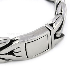 304 Stainless Steel Cuban Link Chain Bracelets for Men&nbsp;BJEW-B102-04AS