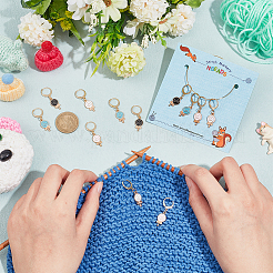 Alloy Enamel Lollipop Locking Stitch Markers&nbsp;HJEW-AB00124