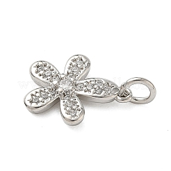 Brass Micro Pave Clear Cubic Zirconia Charms&nbsp;KK-A273-30P
