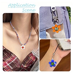 3Pcs Handmade Lampwork Pendants&nbsp;LAMP-YW0001-90