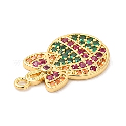 Rack Plating Brass Pave Cubic Zirconia Pendants&nbsp;KK-R150-04G