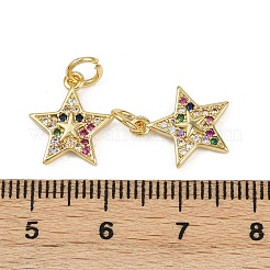 Brass Micro Pave Cubic Zirconia Pendants&nbsp;KK-C093-26A-G