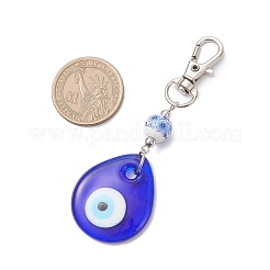 Handmade Lampwork Evil Eye Pendant Decorations&nbsp;HJEW-JM04143-03
