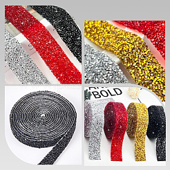 3 Yards Self-adhesion Resin Rhinesatone Hotfix Rhinestone&nbsp;DIY-SP0002-41B