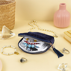 Cloth Jewelry Storage Zipper Bags with Tassel for Earrings Rings Bracelets Necklaces&nbsp;AJEW-WH0596-664B