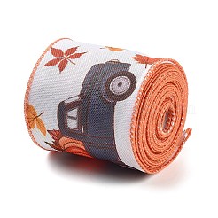 5 Yards Thanksgiving Day Printed Polyester Wired Ribbon&nbsp;OCOR-K009-01C