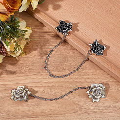 2Pcs 2 Styles Alloy Rhinestone Collar Clips&nbsp;AJEW-BM0001-47